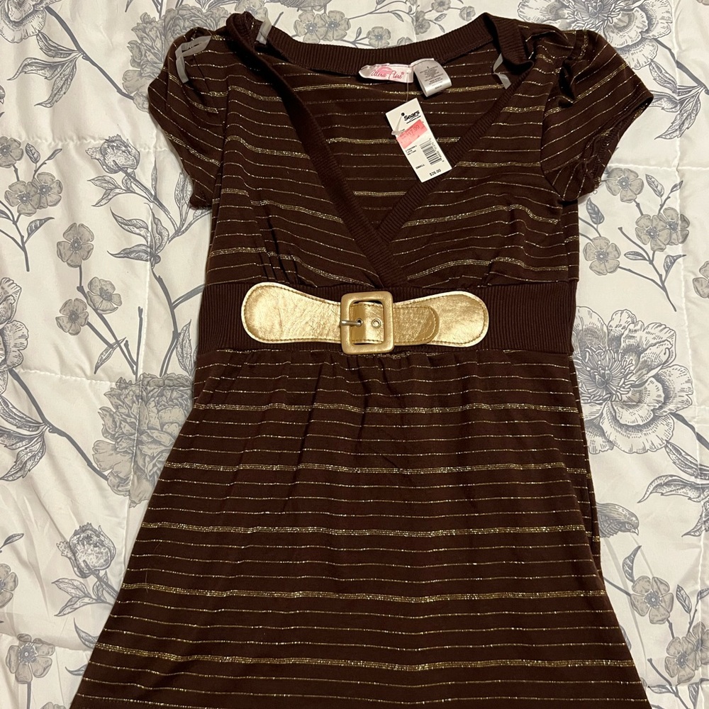 Ultra flirt NEW knit brown top